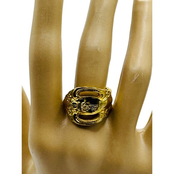 King Arthur’s Gold Electroplated Artisan Spoon Artisan Ring Size 6.75 - Picture 14 of 14